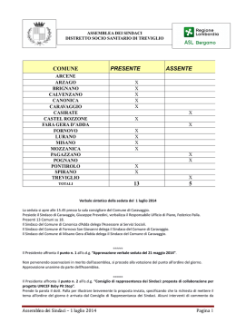 verbale della seduta - Risorsa Sociale Gera D`Adda