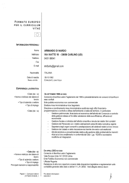 curriculum - Consorzio di Bonifica Ledra Tagliamento