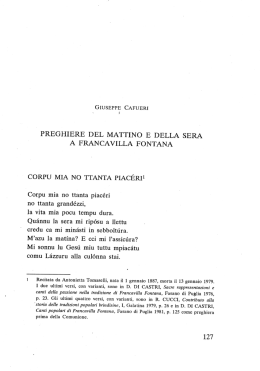 PREGHIERE DEL MATTINO E DELLA SERA A FRANCAVILLA
