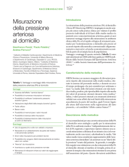 Misurazione della pressione arteriosa al domicilio