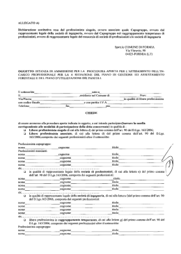 Dichiarazione sostitutiva resa dal professionista singolo, ovvero