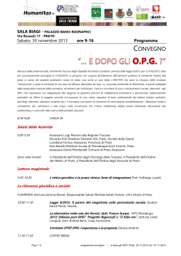 Convegno: "... e dopo gli Opg?" - pdf (Prato, 30 novembre