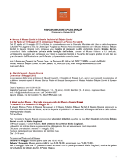 Spazio Brazz&agrave; Primavera &ndash; Estate 2012