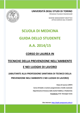 Guida dello studente - Universit&agrave; degli Studi di Torino