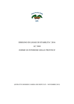 Dossier Norme interesse Province stabilità 2016 - UPI