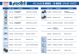 RICAMBI E-BIKE - E-BIKE SPARE PARTS