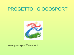 PROGETTO GIOCOSPORT - Istituto Comprensivo di Roncoferraro