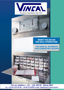 catalogue – technical divisions for operating rooms