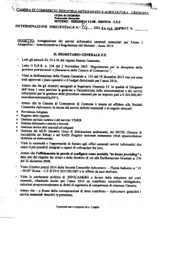 Assegnazione dei servizi infonnatici