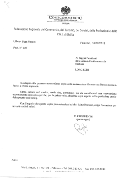 Convenzione Regionale Confcommercio