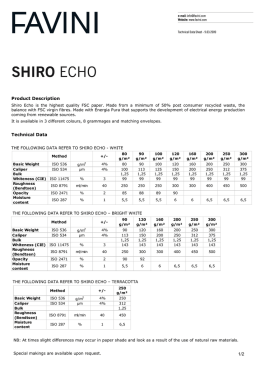 Product Description Technical Data