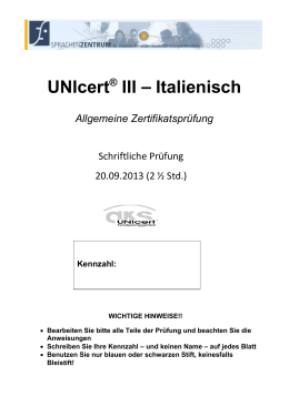 UNIcert III – Italienisch