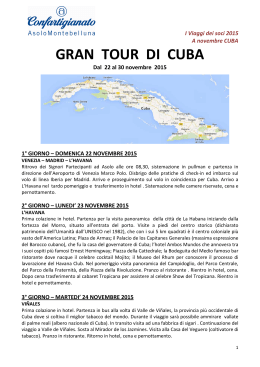Viaggio a Cuba - Confartigianato Asolo Montebelluna