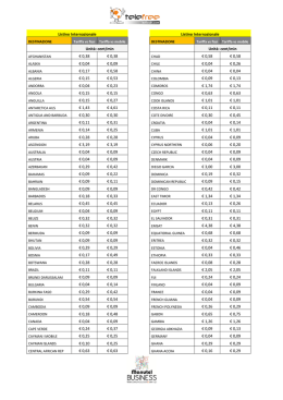 Vedi listino internazionale
