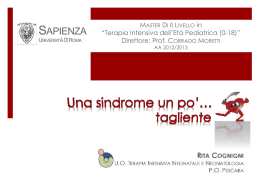 Una sindrome un po... tagliente - Terapia Intensiva dell`et&agrave;
