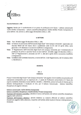 IL RETTORE - Link Campus University