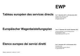 EWP Tableau européen des services directs Du 11 décembre 2011
