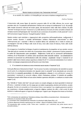 Nuove figure di Catechisti per l`Iniziazione