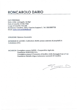 Roncarolo Dario - Consorzio Baraggia