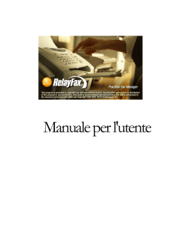 Manuale per l`utente