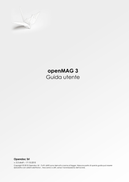 Scarica la guida utente di OpenMag in formato PDF