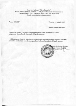 Convitto Nazionale "Marco Foscarini" Scuole annesse: primaria, sec