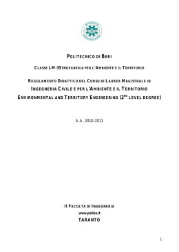Laurea Magistrale in Ingegneria Civile e per l
