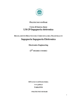 Laurea Magistrale in Ingegneria Elettronica