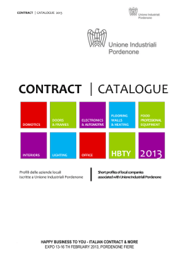 CONTRACT CATALOGUE - Unione Industriali Pordenone