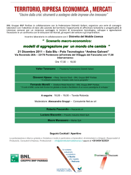 Diapositiva 1 - Federazione Distretti Italiani