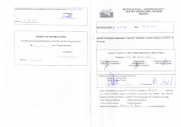 Si certiﬁca che la presente Deliberazione &egrave; stata afﬁssa all`Albo di