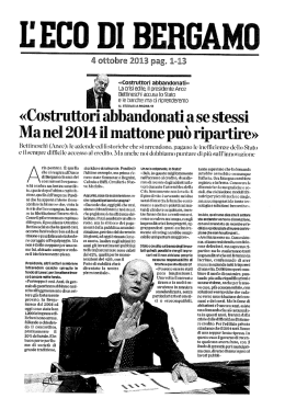 La crisi edile, il presidente Ance Bettineschi accusa lo Stato