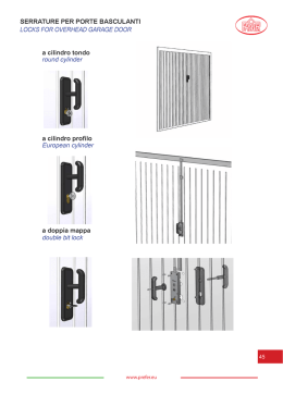 SERRATURE PER PORTE BASCULANTI LOCKS FOR