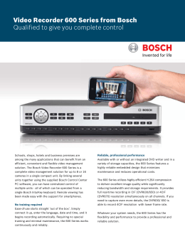 Commercial Leaflet - Bosch Security Systems