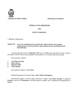 N. 150 del 01/09/2015 - Comune di Pieve Tesino