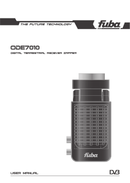 Manuale decoder ODE7010 Manuale Cod.:21005203