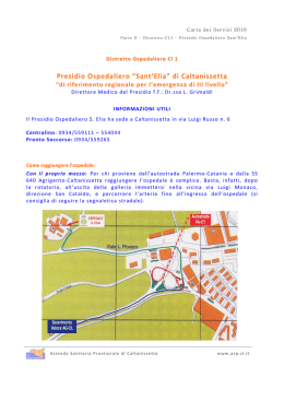 Presidio Ospedaliero “Sant`Elia” di Caltanissetta