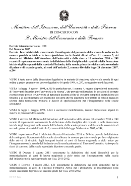 Decreto Interministeriale n. 210 del 26 marzo 2013
