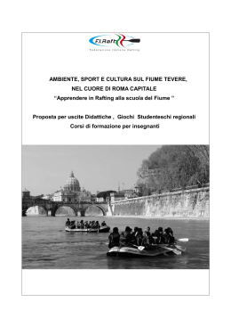 Progetto Rafting scuole Lazio 2014-2015