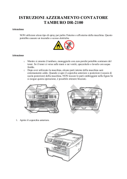 istruzioni azzeramento contatore tamburo dr-2100