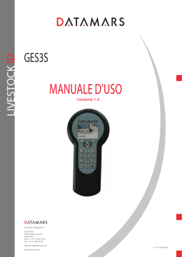MANUALE D`USO