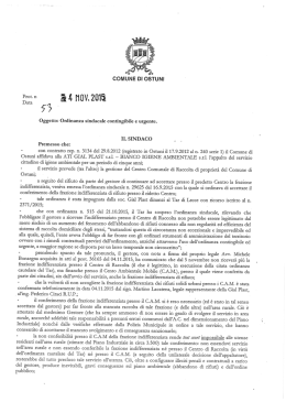 Ordinanza - Comune di Ostuni