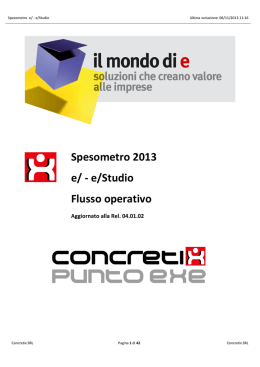 Spesometro 2013 e/ - e/Studio Flusso operativo