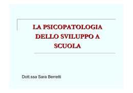BES Psicopatologia dello sviluppo a scuola Slide Sara Berretti