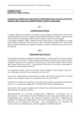 1 COMUNE DI BARI Ripartizione Edilizia Pubblica Capitolato per
