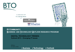 DIGITAL TECHNOLOGY TRENDS: Outlook 2013