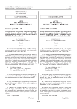 Decreto 13 agosto 1998, n. 461. - Regione Autonoma Valle d`Aosta