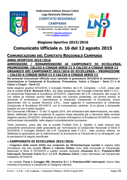 cu16 2015-2016 - Comitato Regionale Campania