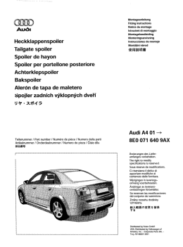 Page 1 Heckklappenspoiler Tailgate spoiler Spoiler de hayon