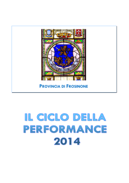 Ciclo della Performance della Provincia di Frosinone anno 2014